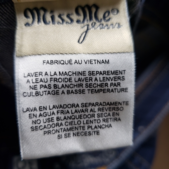 MISS ME Skinny Ankle Midrise Dark Wash Jeans - Picture 10 of 10